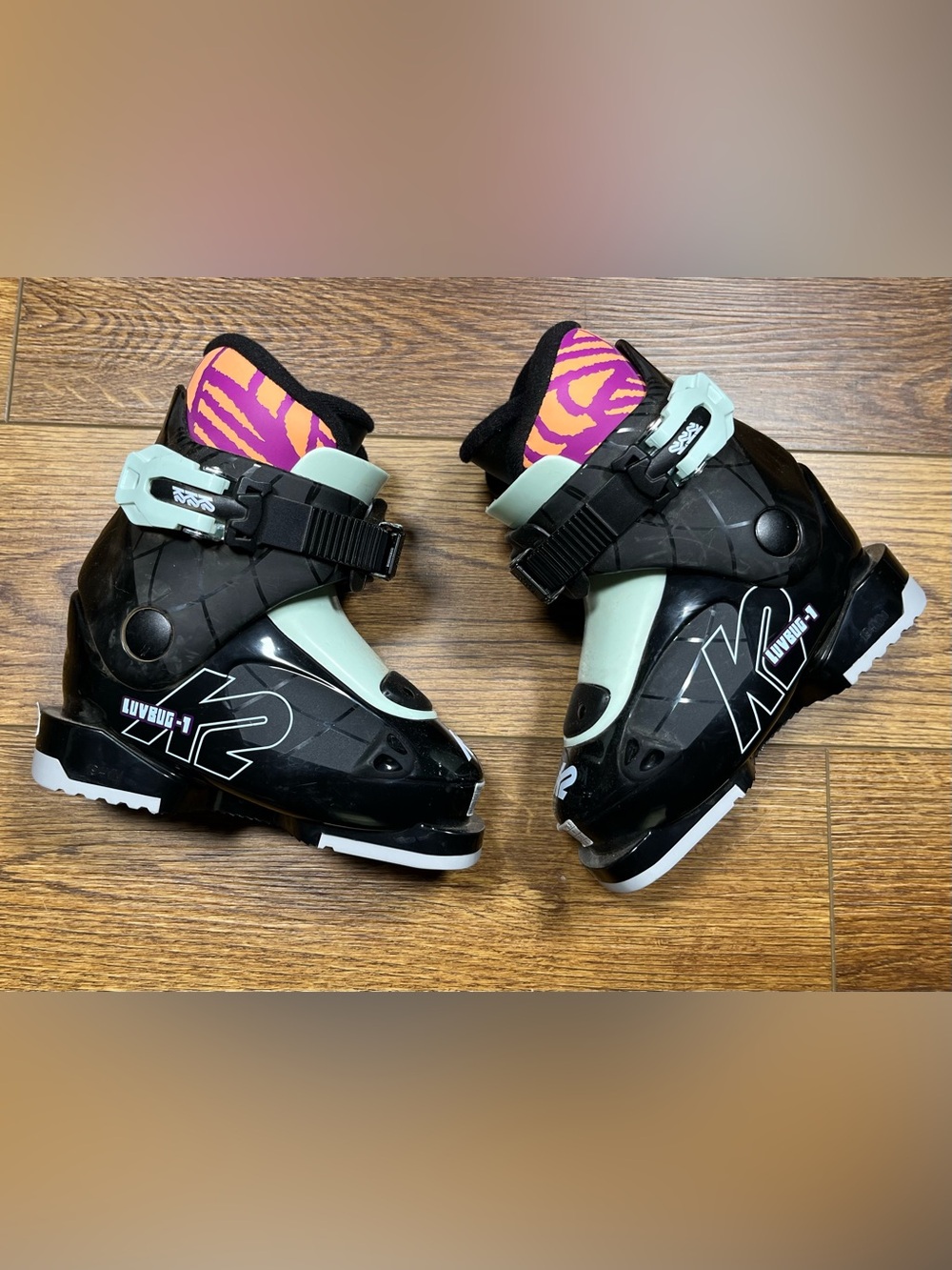 Kids K2 Lucbug-1 Girls Ski Boots Size 9/15.5